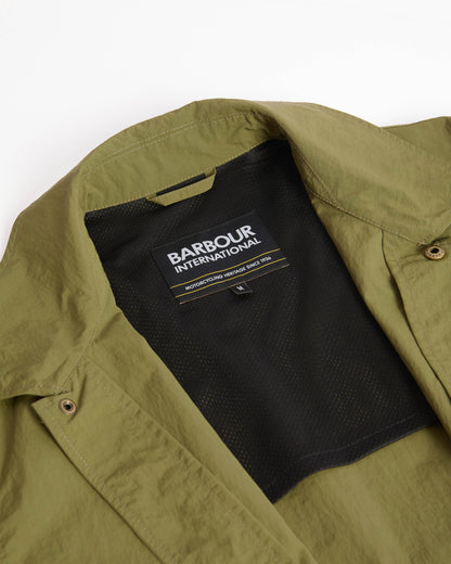 Barbour International Coach Mens Casual Jacket - Burnt Olive | CHO | Designer Mens Casual Jackets