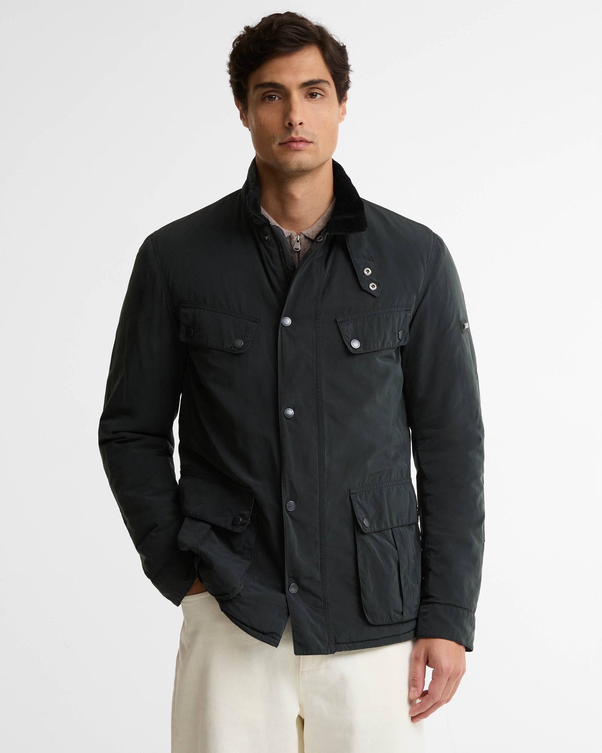 Barbour International Mens 90th Anniversary Duke Casual Jacket - Black | CHO | Designer Mens Jackets