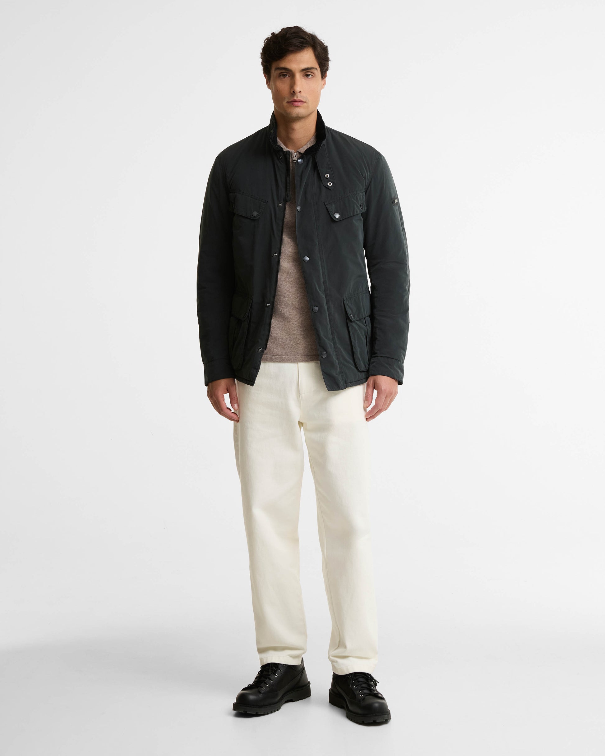 Barbour International Mens 90th Anniversary Duke Casual Jacket - Black | CHO | Designer Mens Jackets