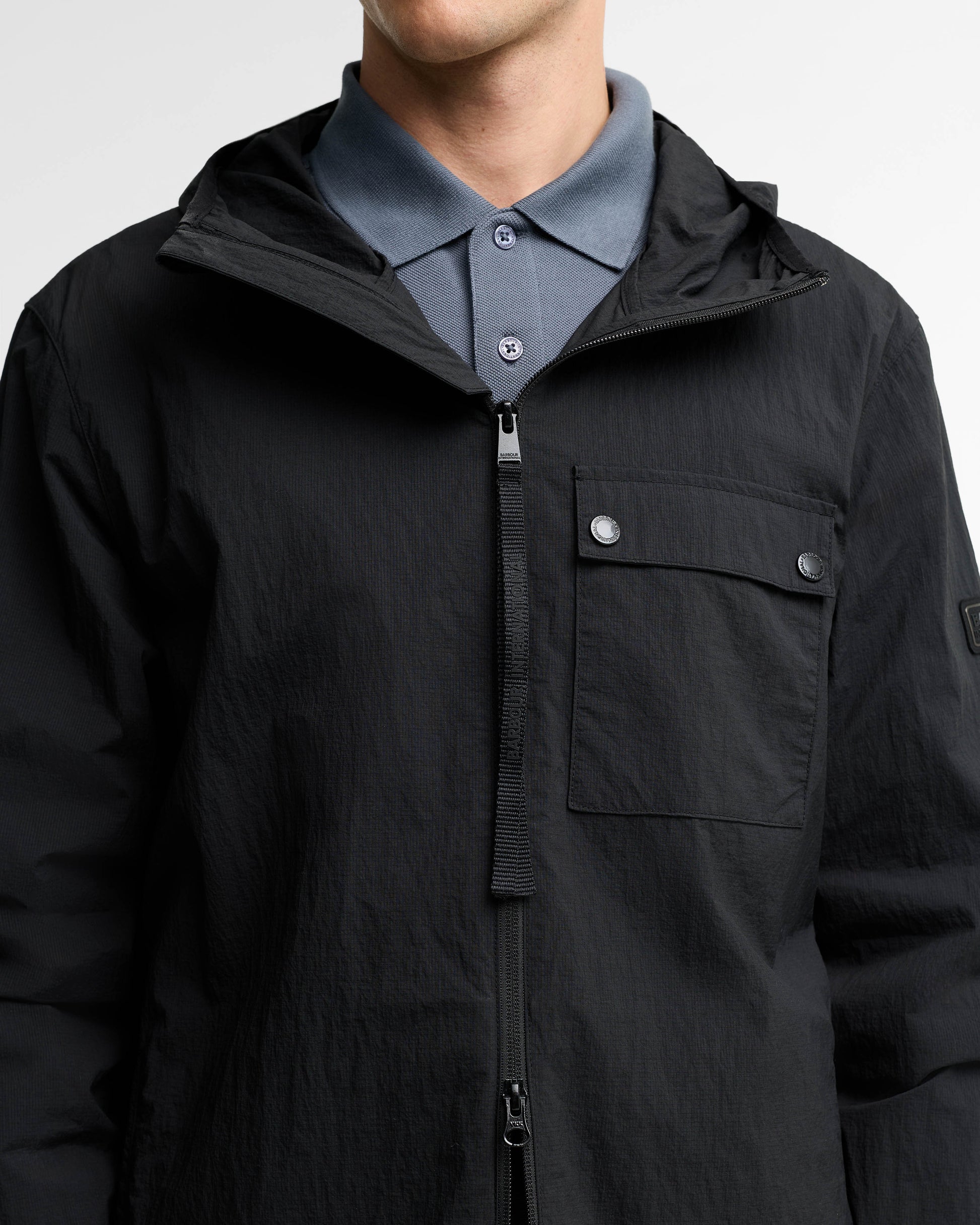 Barbour International Dalliston Mens Casual Jacket - Black | CHO | Designer Mens Jackets