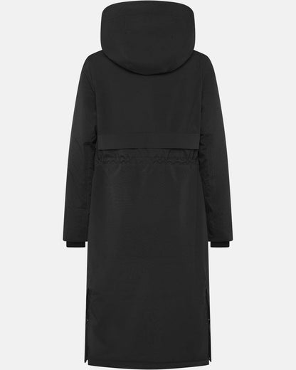 Didriksons Womens Melody Long Parka 2 - Black 060 | CHO | Designer Womens Long Parkas