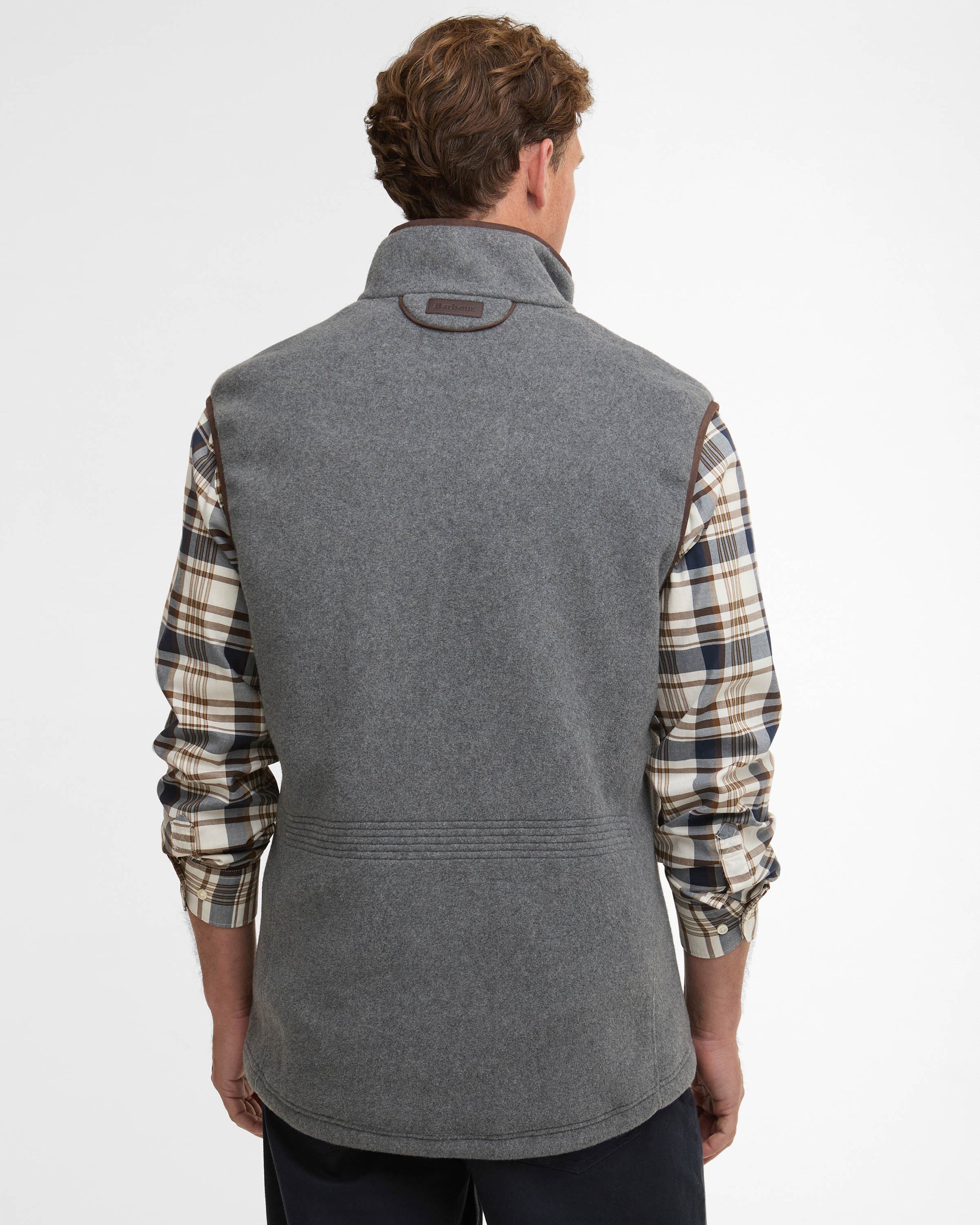 Barbour Langdale Mens Gilet - Dark Grey Marl | CHO | Designer Mens Fleece Gilets