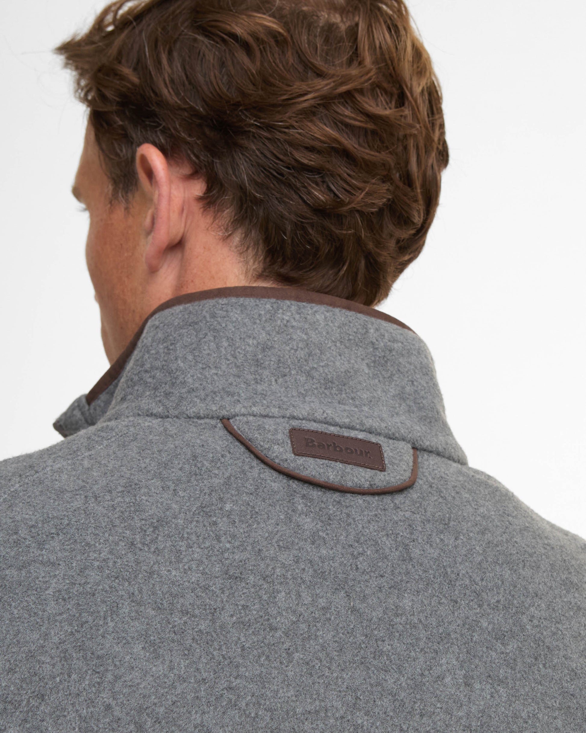 Barbour Langdale Mens Gilet - Dark Grey Marl | CHO | Designer Mens Fleece Gilets