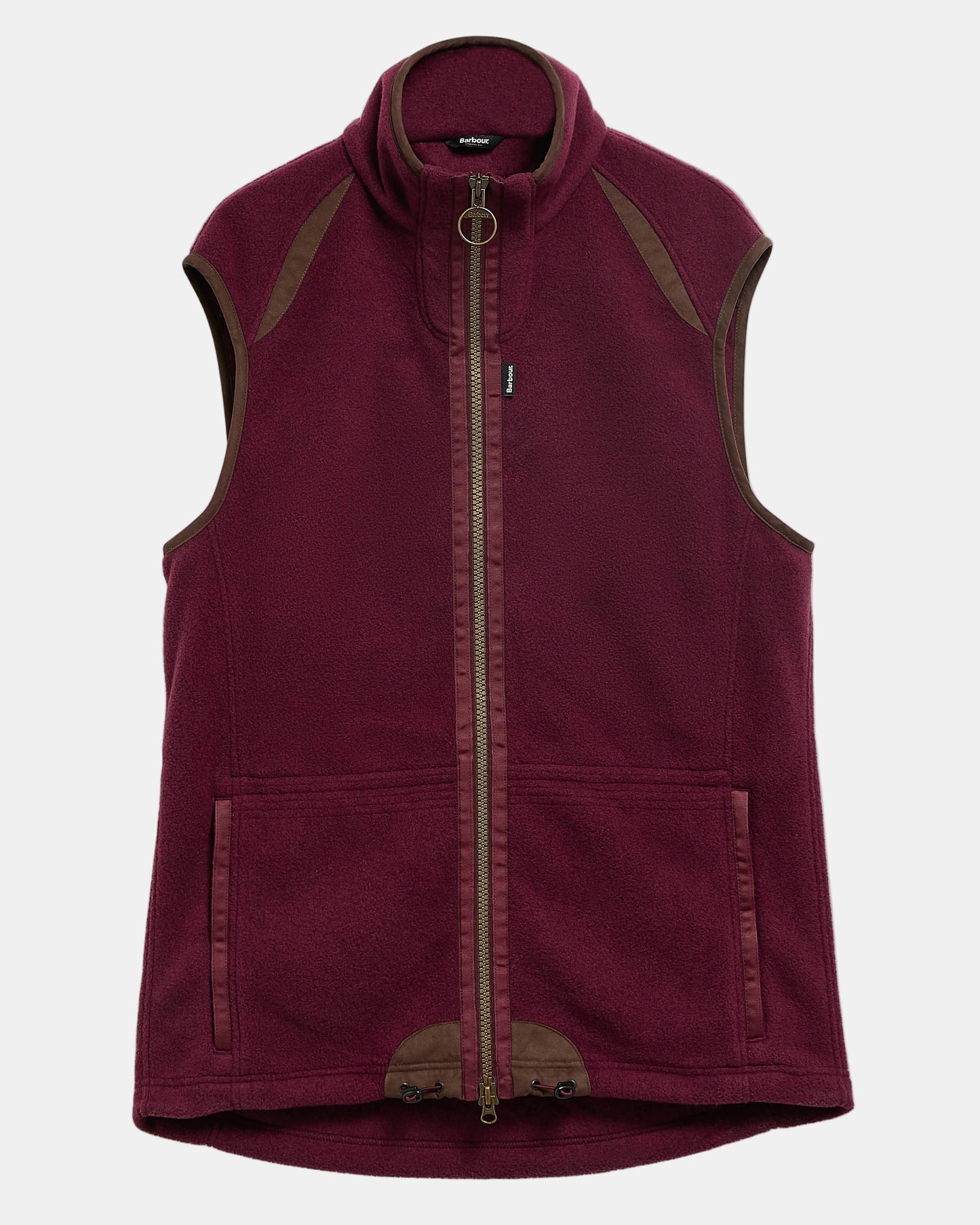 Barbour Langdale Mens Gilet - Dark Bordeaux | CHO | Designer Mens Fleece Gilets