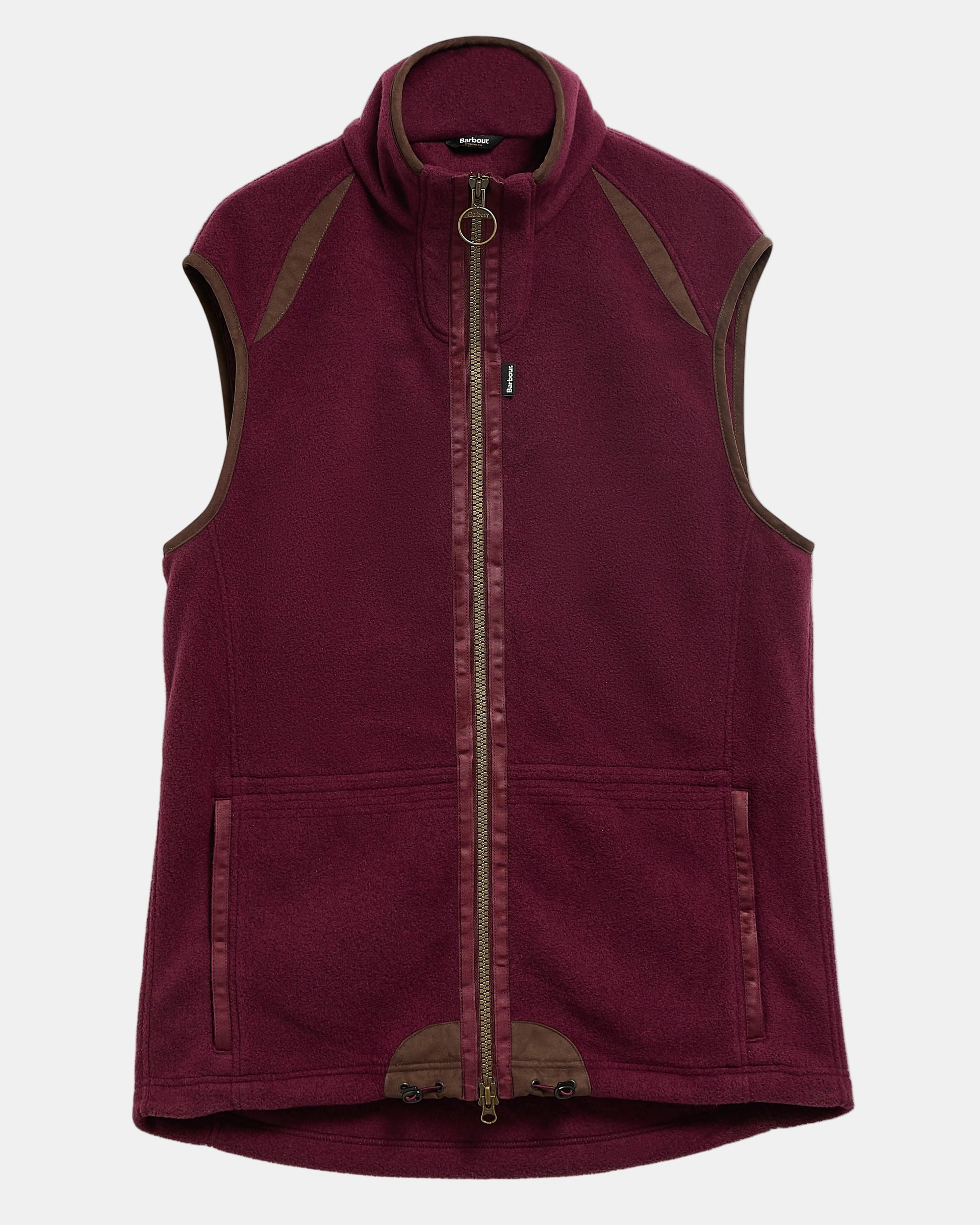 Barbour Langdale Mens Gilet - Dark Bordeaux | CHO | Designer Mens Fleece Gilets