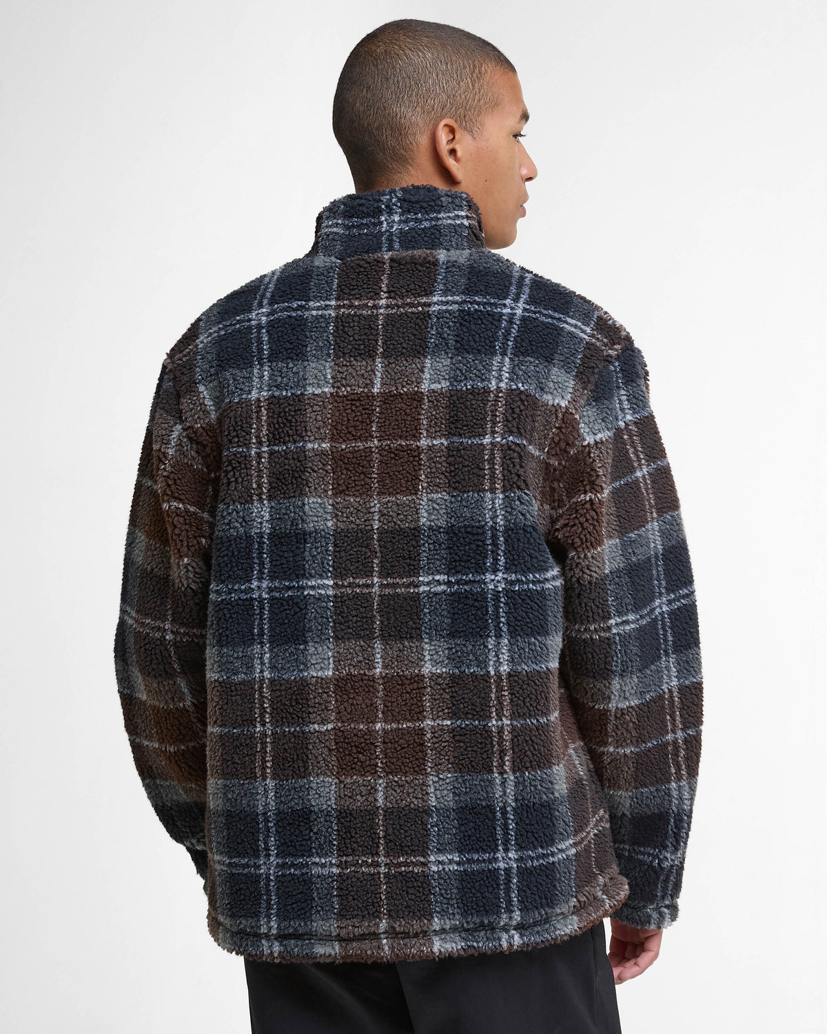 Barbour Tartan Fleece Zip Through - Midnight Oak Tartan | CHO | Designer Mens Coats & Jackets