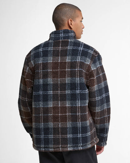 Barbour Tartan Fleece Zip Through - Midnight Oak Tartan | CHO | Designer Mens Coats & Jackets