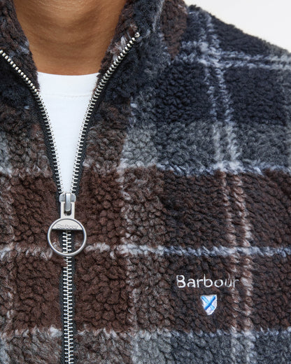 Barbour Tartan Fleece Zip Through - Midnight Oak Tartan | CHO | Designer Mens Coats & Jackets