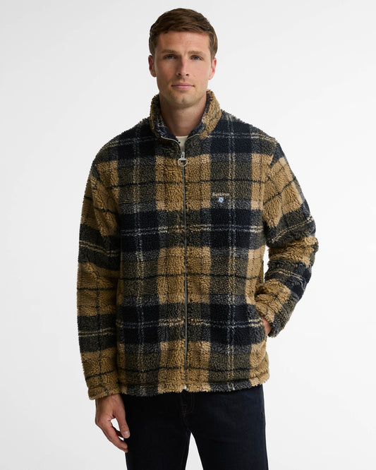 Barbour Tartan Fleece Zip Through - Birchwood Dress Tartan | CHO | Designer Mens Padded Jackets
