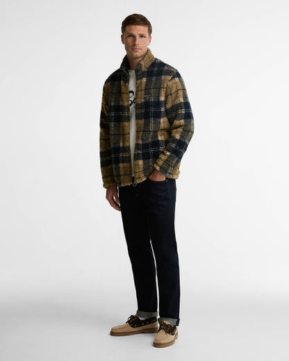 Barbour Tartan Fleece Zip Through - Birchwood Dress Tartan