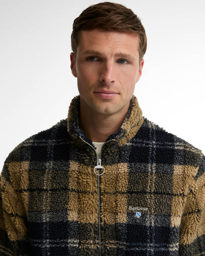 Barbour Tartan Fleece Zip Through - Birchwood Dress Tartan