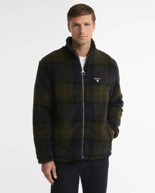 Barbour Tartan Fleece Zip Through - Shadow Classic Tartan | CHO | Designer Mens Padded Jackets