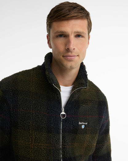 Barbour Tartan Fleece Zip Through - Shadow Classic Tartan