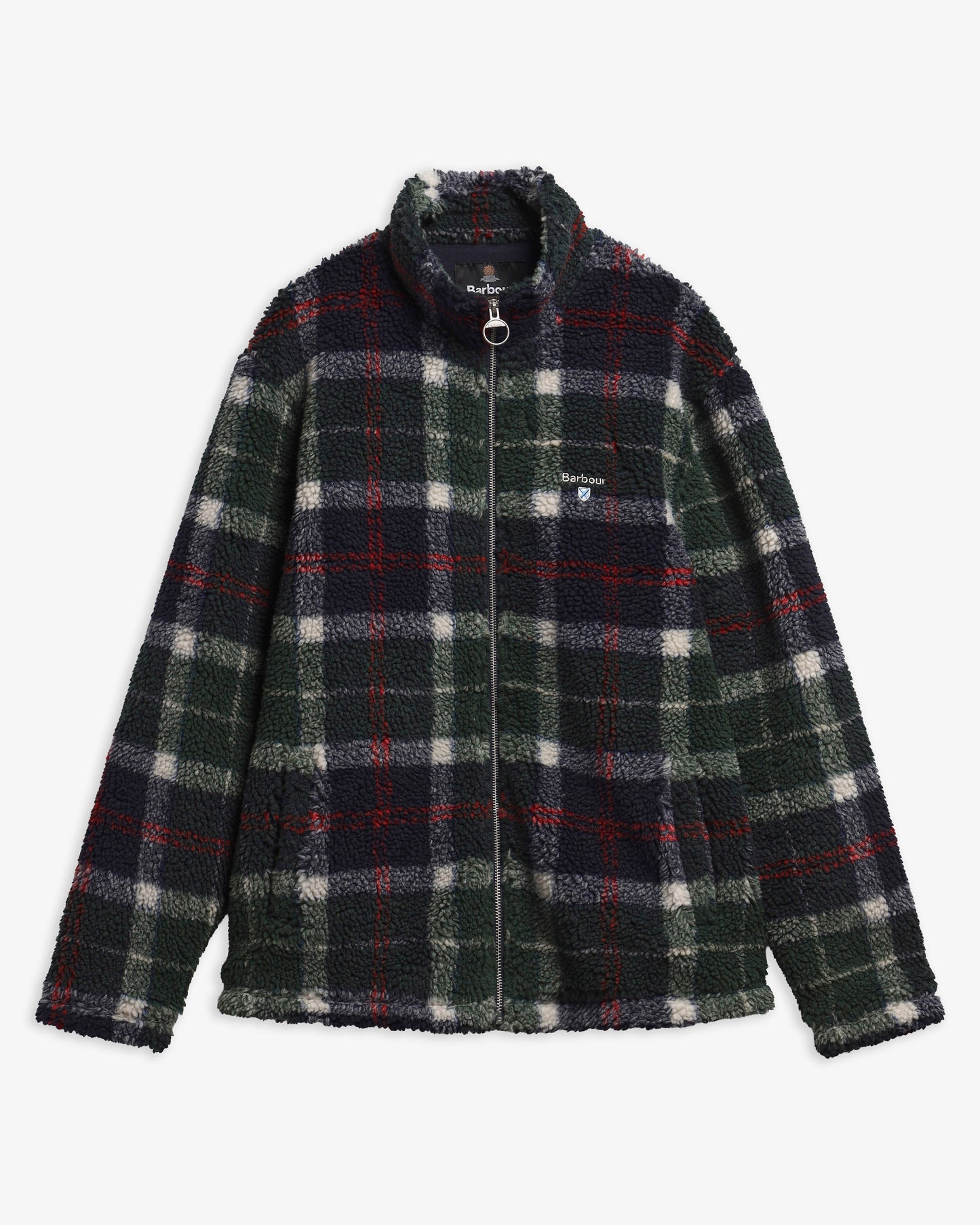 Barbour Tartan Fleece Zip Through - Evergreen Tartan