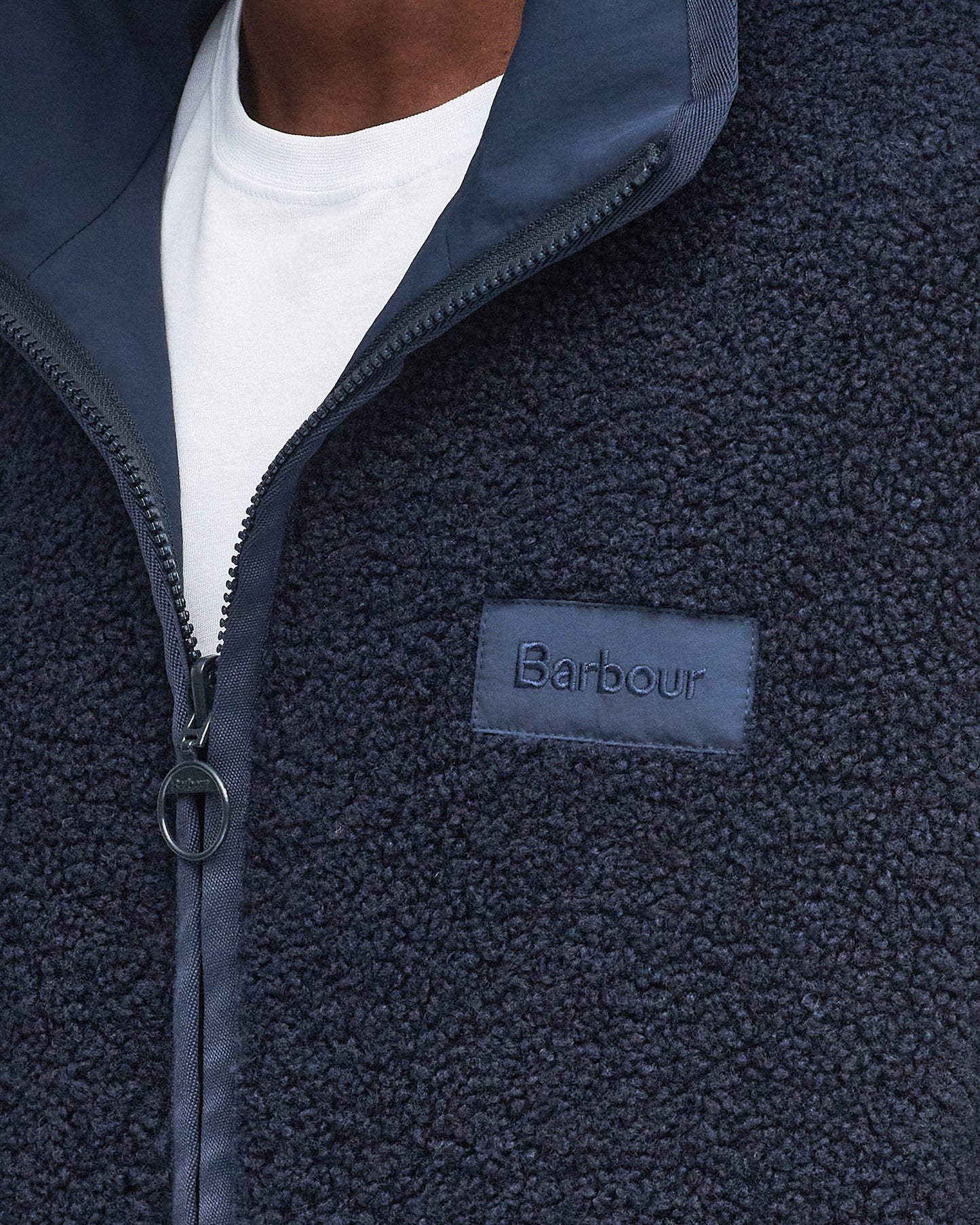Barbour Mens Reversible Fleece Jacket - Navy | CHO | Designer Mens Fleece Jackets