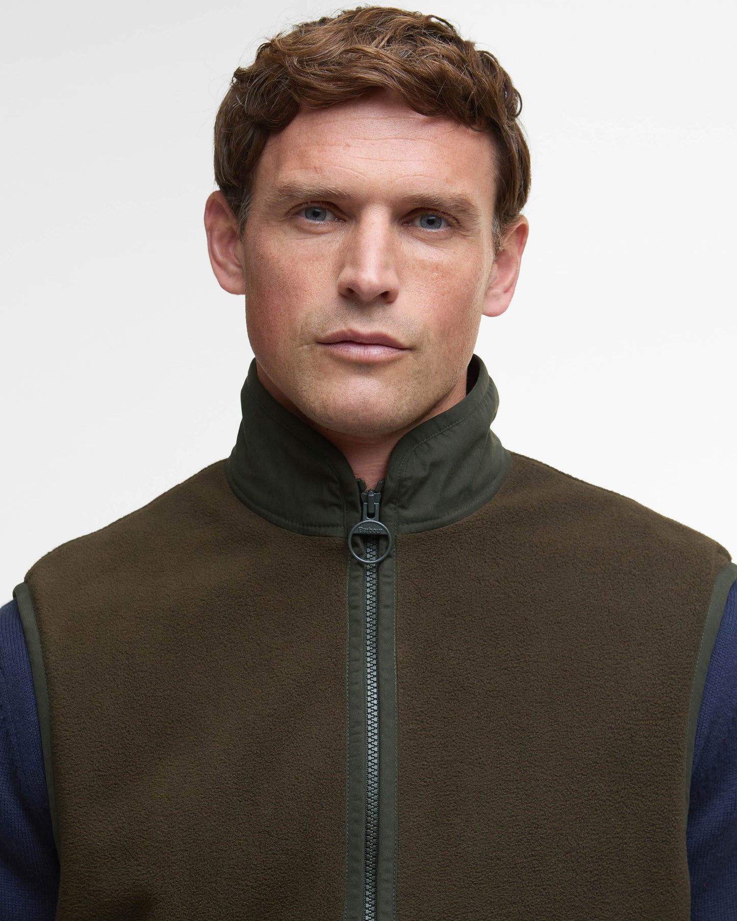 Barbour Lowich Mens Fleece Gilet - Olive | CHO | Designer Mens Fleece Gilets