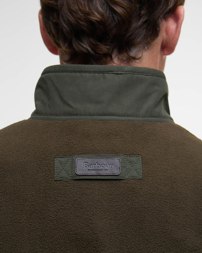 Barbour Lowich Mens Fleece Gilet - Olive | CHO | Designer Mens Fleece Gilets