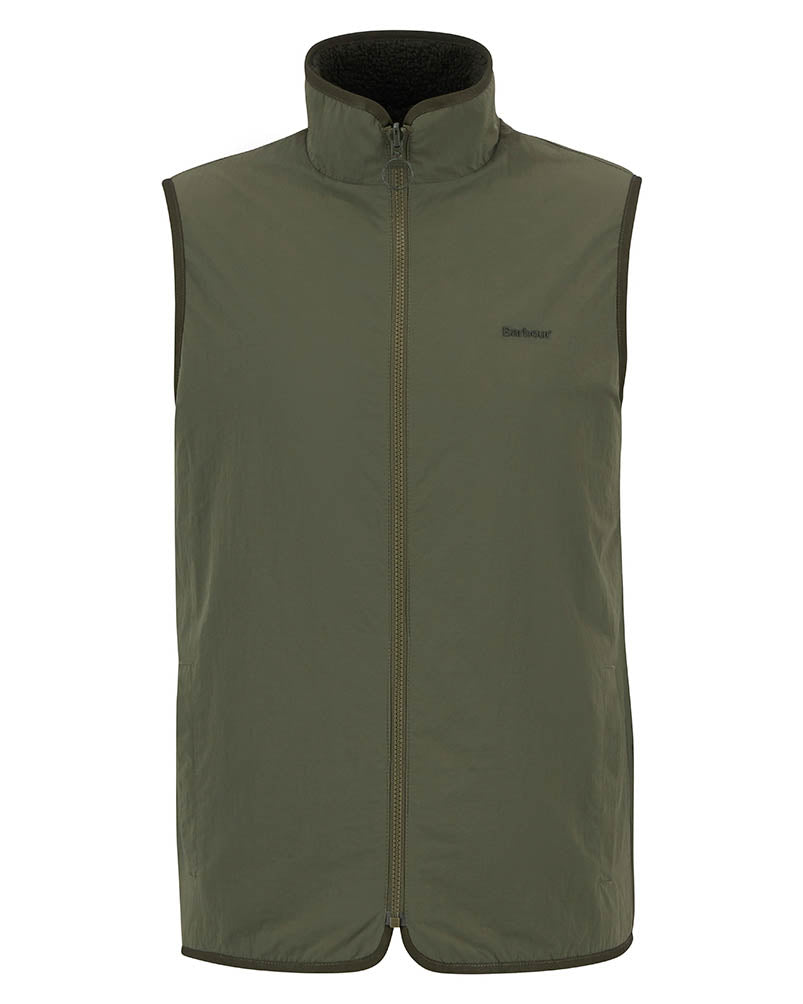 Barbour Mens Reversible Fleece Gilet - Fern