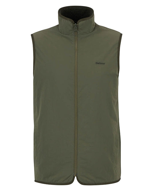 Barbour Mens Reversible Fleece Gilet - Fern
