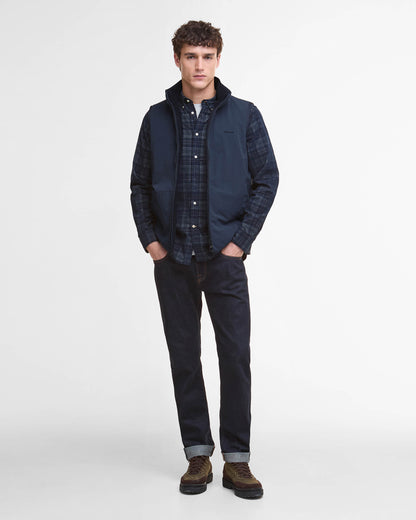 Barbour Mens Reversible Fleece Gilet - Navy | CHO | Designer Mens Gilets
