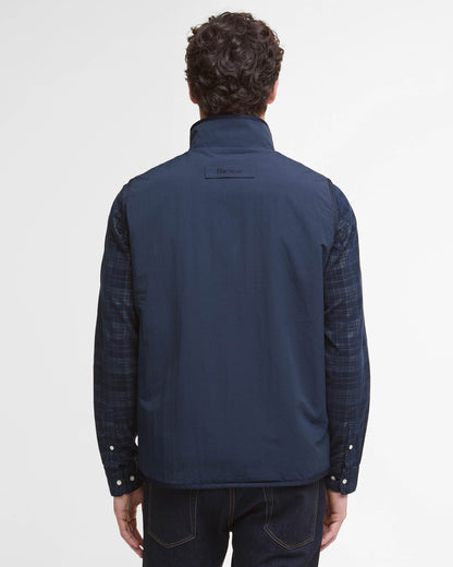 Barbour Mens Reversible Fleece Gilet - Navy | CHO | Designer Mens Gilets