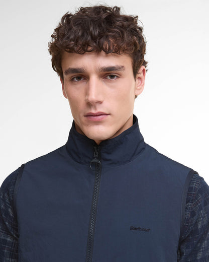 Barbour Mens Reversible Fleece Gilet - Navy | CHO | Designer Mens Gilets
