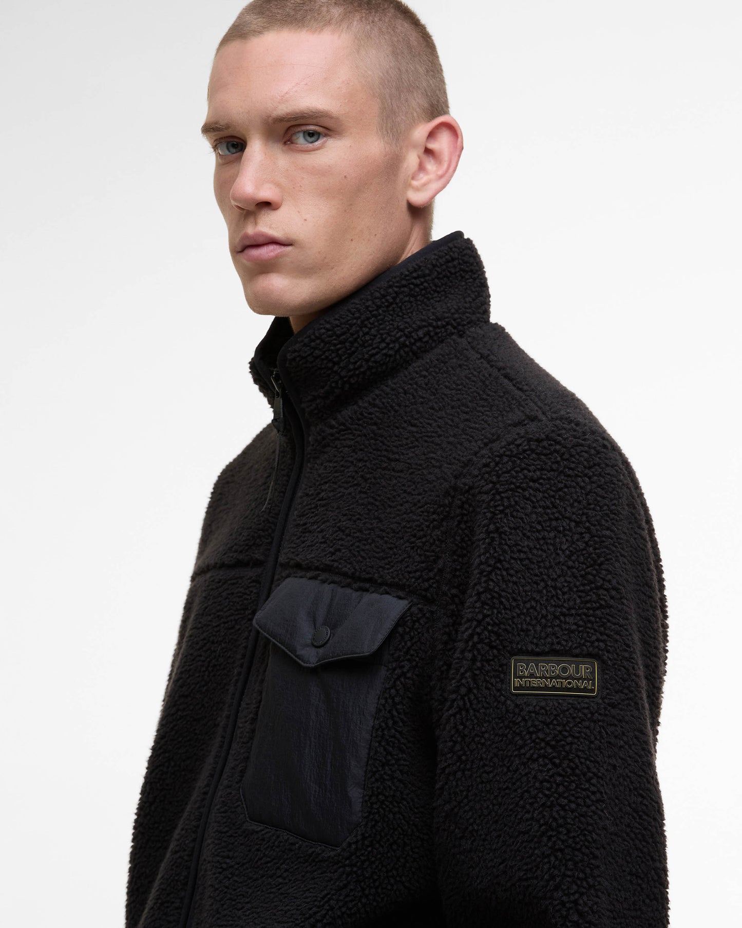 Barbour International Mossdale Mens Fleece Jacket - Black