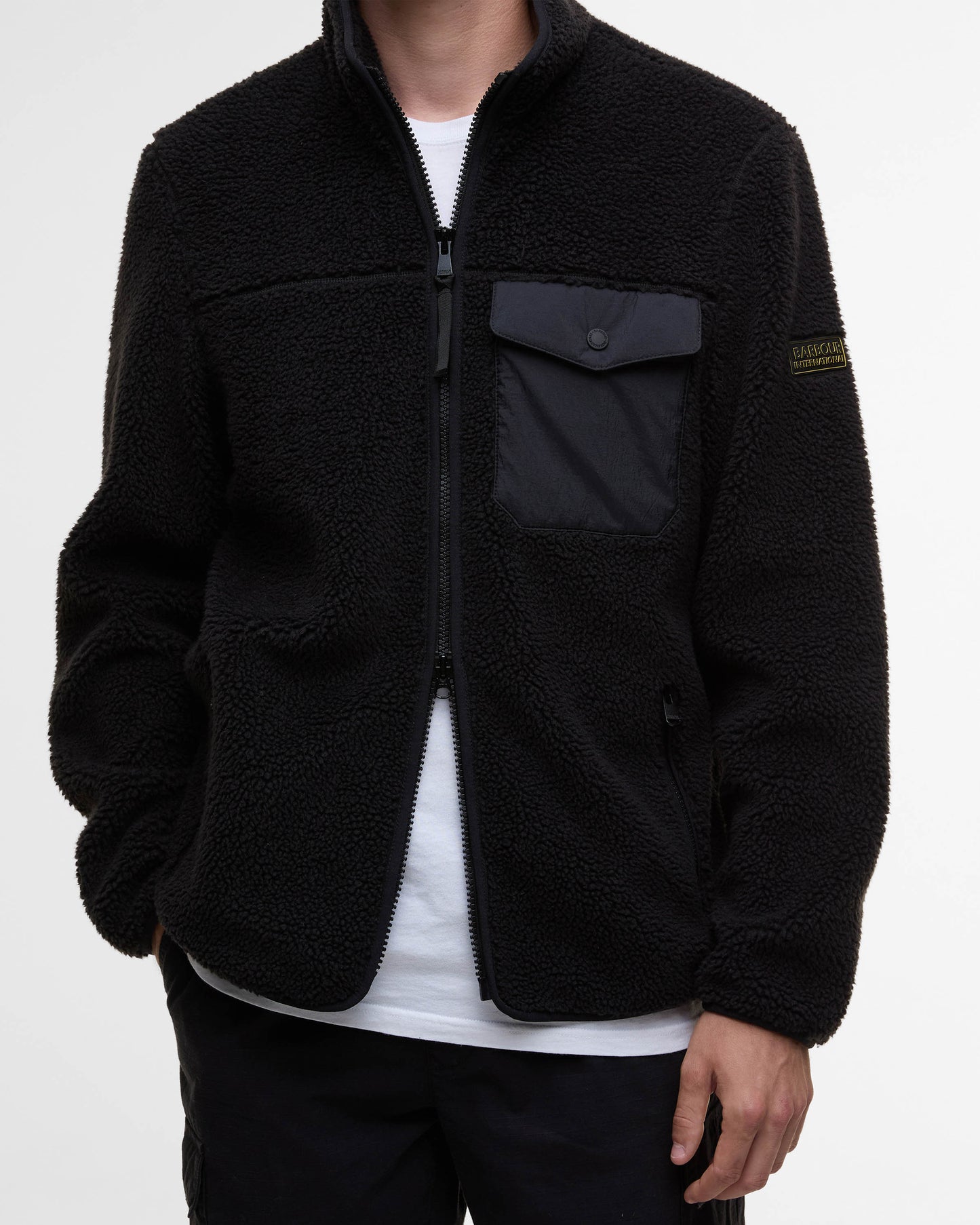 Barbour International Mossdale Mens Fleece Jacket - Black