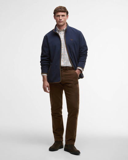 Barbour Harwood Mens Zip Thru Fleece - Navy | CHO | Designer Mens Coats & Jackets