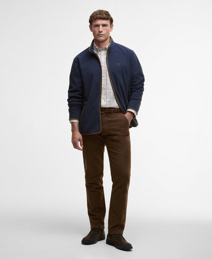Barbour Harwood Mens Zip Thru Fleece - Navy | CHO | Designer Mens Coats & Jackets