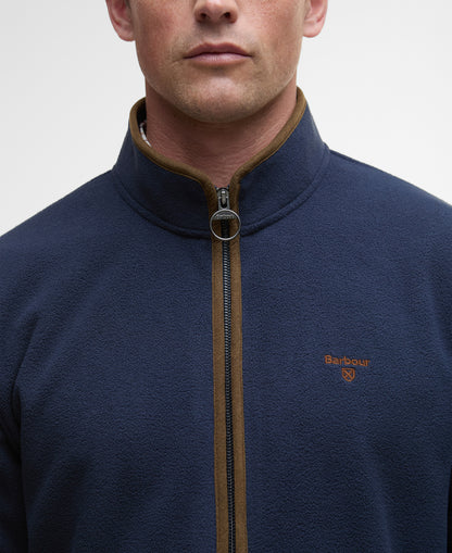 Barbour Harwood Mens Zip Thru Fleece - Navy | CHO | Designer Mens Coats & Jackets