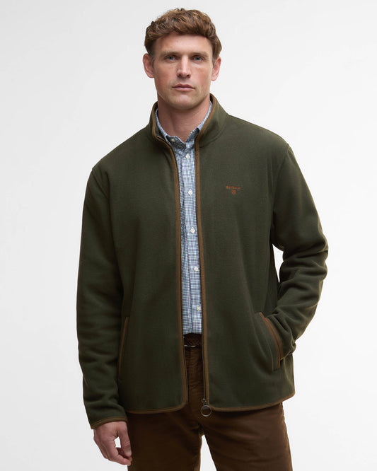 Barbour Harwood Mens Zip Thru Fleece - Olive