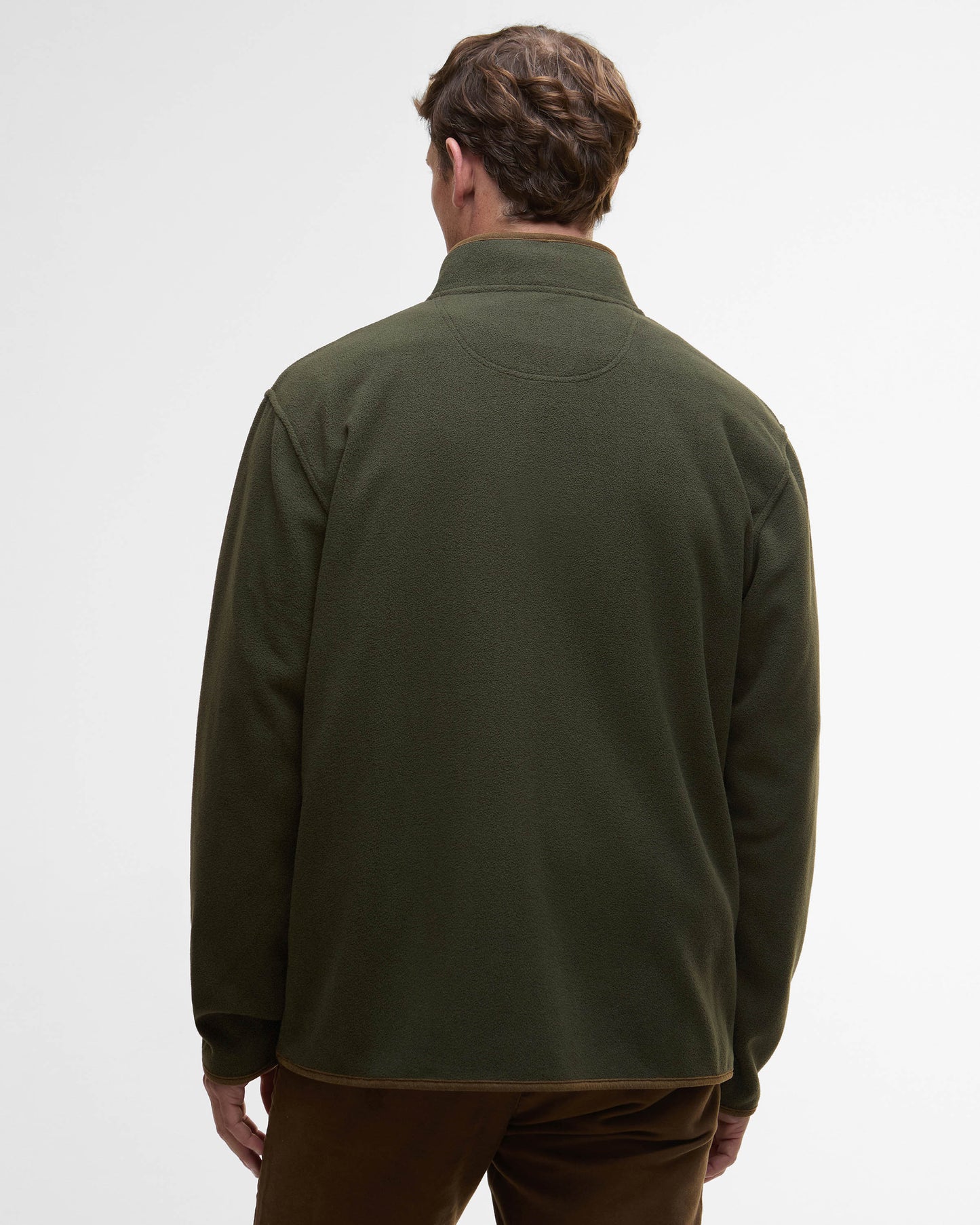 Barbour Harwood Mens Zip Thru Fleece - Olive | CHO | Designer Mens Coats & Jackets