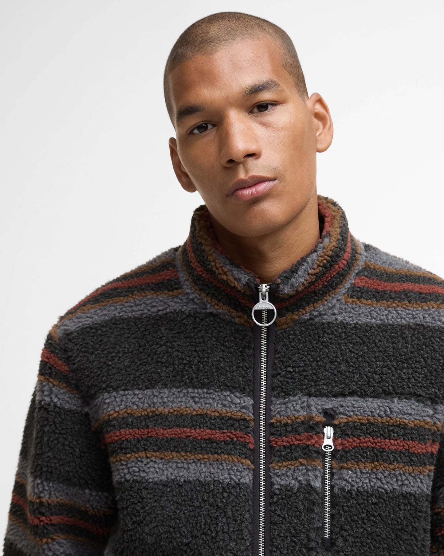 Barbour Endmoor Mens Relaxed Fit Fleece - Black Mix