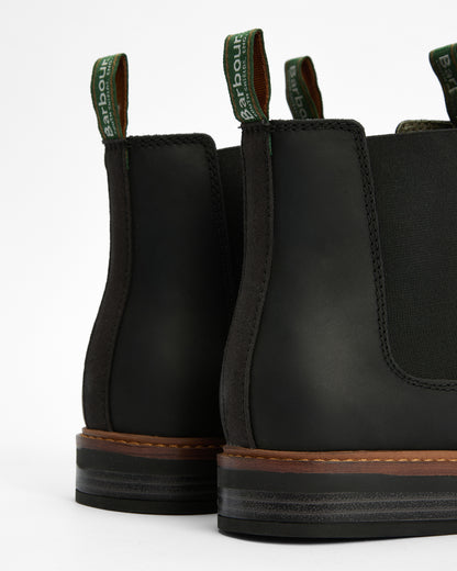Barbour Farsley Mens Chelsea Boots - Black - CHO - Designer Mens Boots