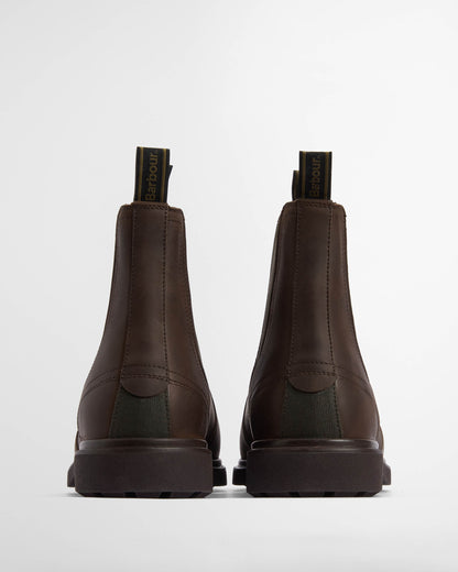 Barbour Hale Mens Chelsea Boots - Dark Brown | CHO | Designer Mens Boots
