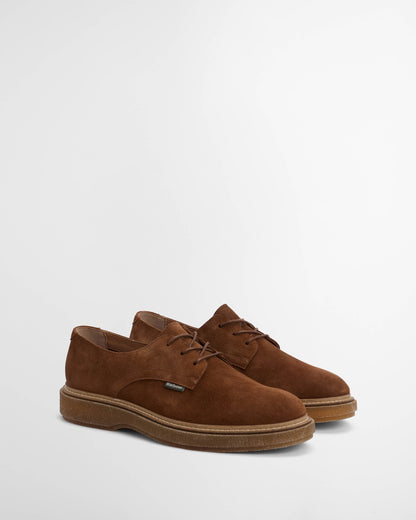 Barbour Harefield Mens Derby Shoes - Toffee Suede | CHO | Designer Mens Shoes