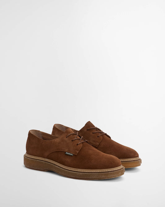 Barbour Harefield Mens Derby Shoes - Toffee Suede | CHO | Designer Mens Shoes