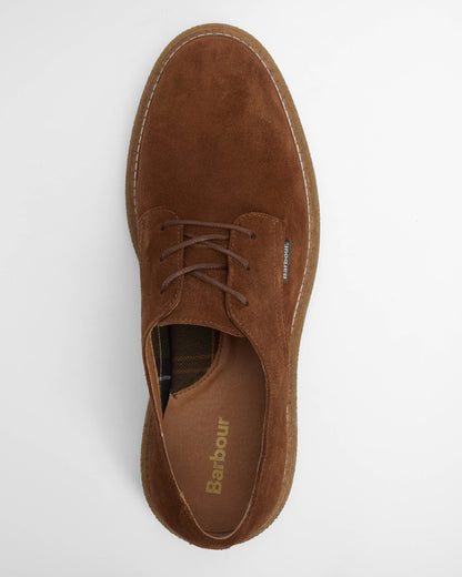 Barbour Harefield Mens Derby Shoes - Toffee Suede | CHO | Designer Mens Shoes