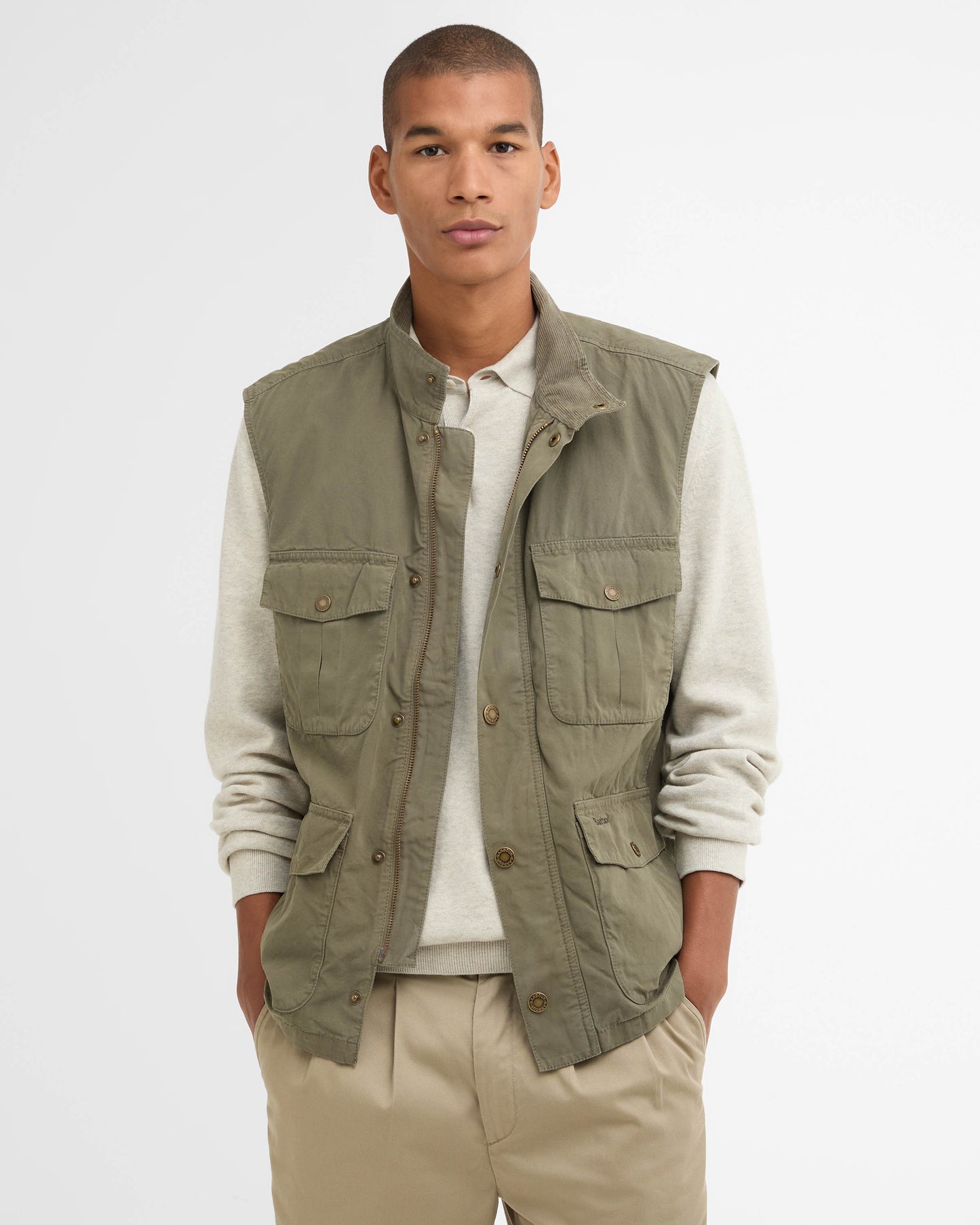 Barbour Corbridge Mens Casual Gilet - Dusty Olive | CHO | Designer Mens Gilets - Dusty Olive - M - 5063669132746