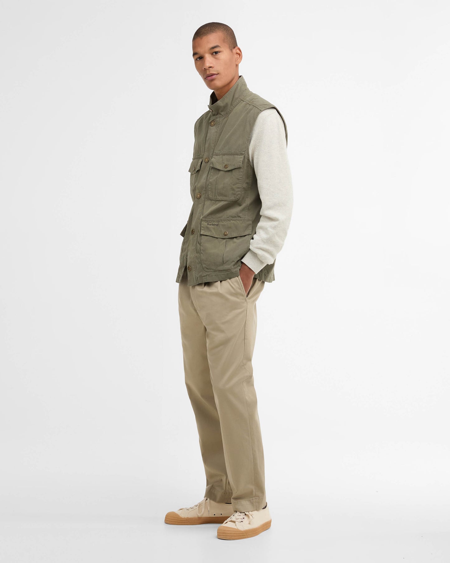 Barbour Corbridge Mens Casual Gilet - Dusty Olive | CHO | Designer Mens Gilets