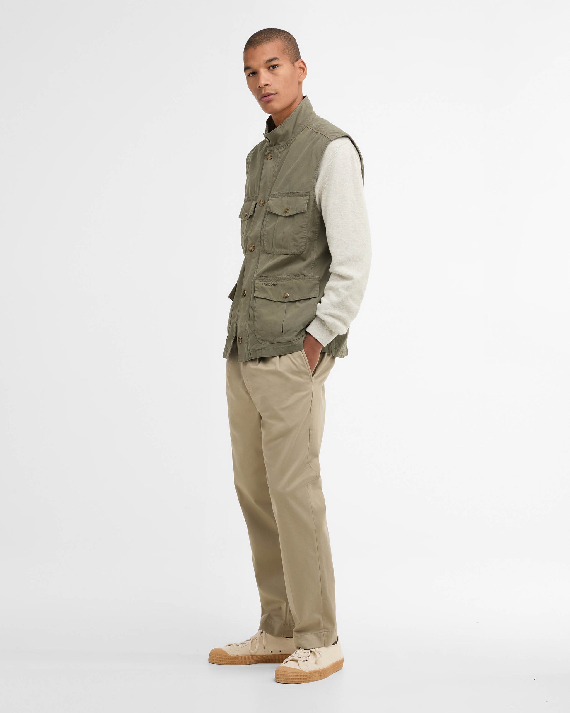 Barbour Corbridge Mens Casual Gilet - Dusty Olive | CHO | Designer Mens Gilets