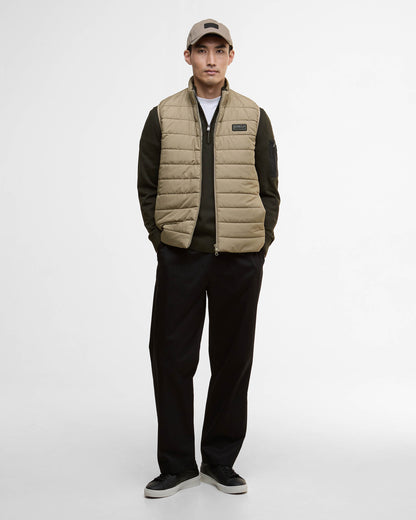Barbour International Aldon Mens Quilted Gilet - Brindle