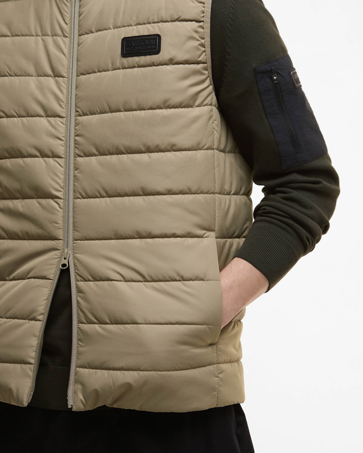 Barbour International Aldon Mens Quilted Gilet - Brindle