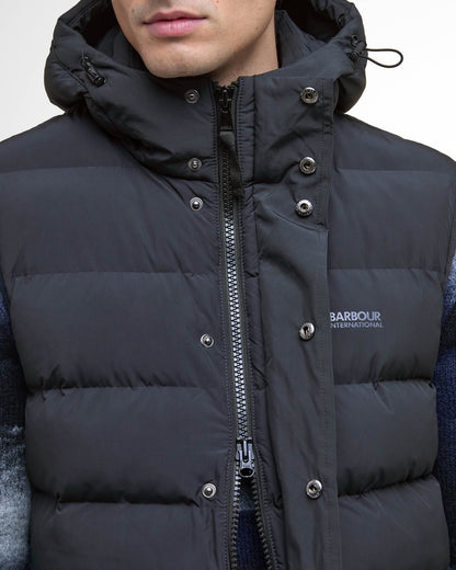 Barbour International Padley Mens Puffer Gilet - Black