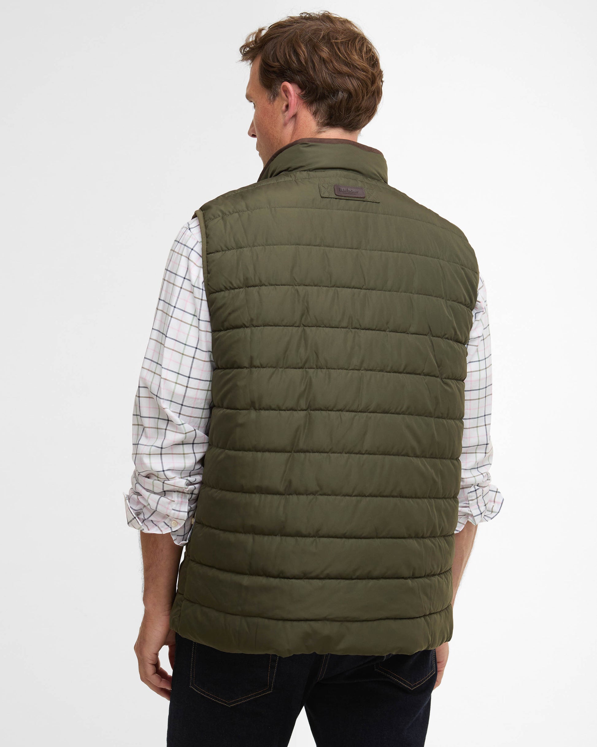 Barbour Broughton Mens Quilted Gilet - Deep Olive | CHO | Designer Mens Padded Gilets