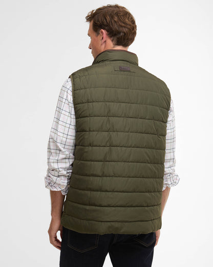 Barbour Broughton Mens Quilted Gilet - Deep Olive | CHO | Designer Mens Padded Gilets