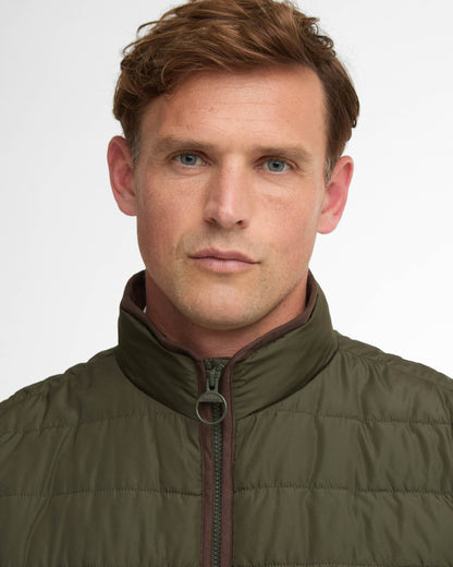 Barbour Broughton Mens Quilted Gilet - Deep Olive | CHO | Designer Mens Padded Gilets