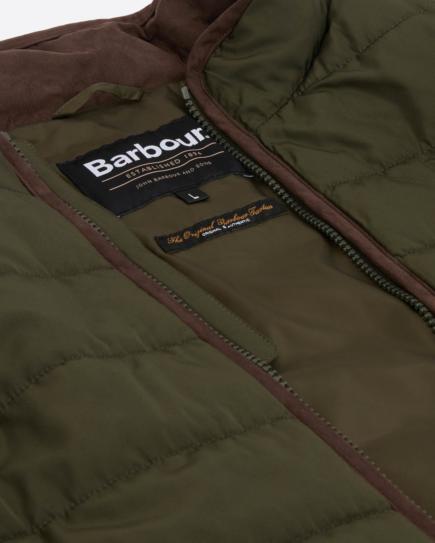 Barbour Broughton Mens Quilted Gilet - Deep Olive | CHO | Designer Mens Padded Gilets