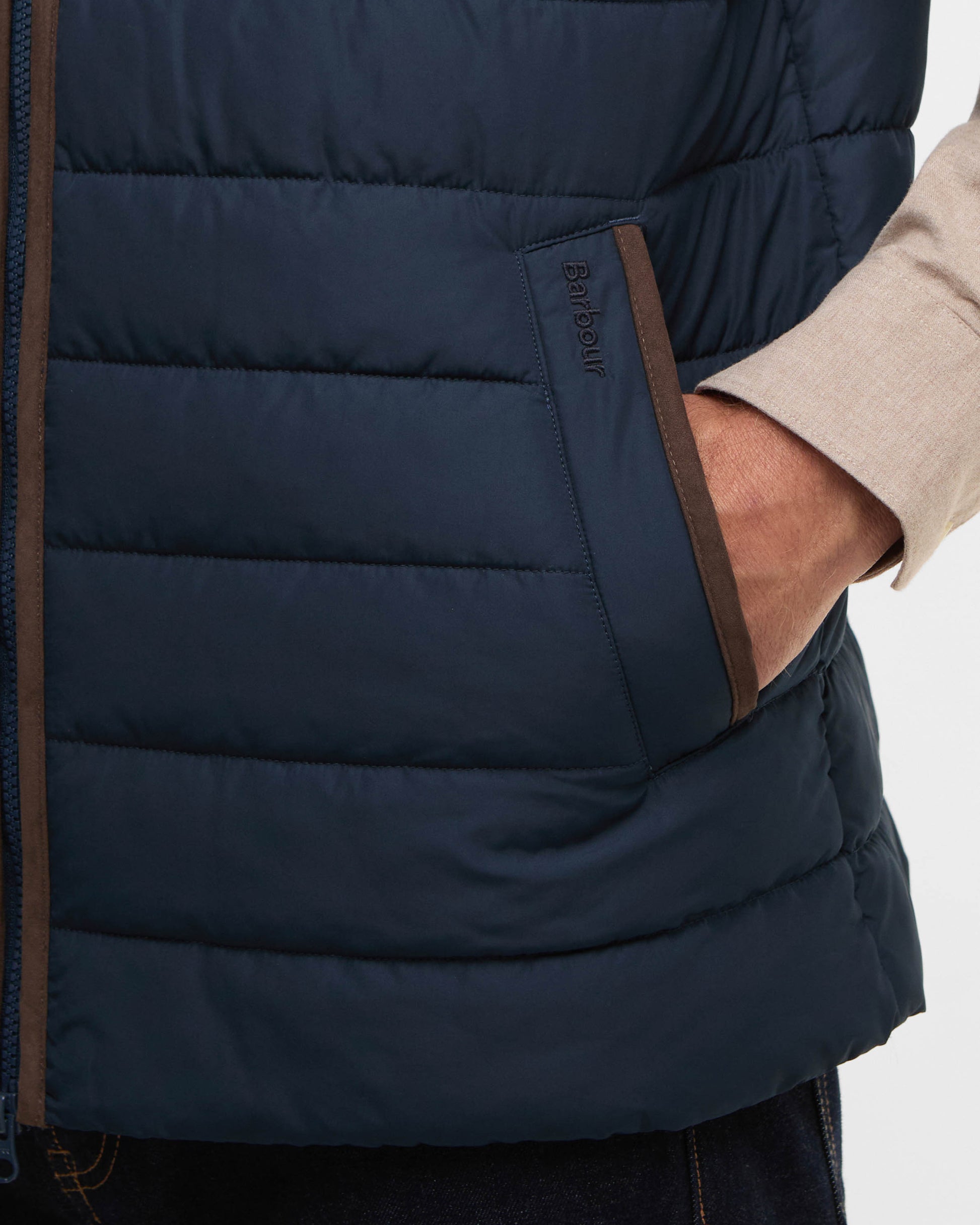 Barbour Broughton Mens Quilted Gilet - Navy | CHO | Designer Mens Padded Gilets